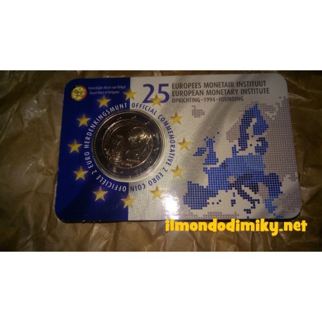 Belgio 2019 - 2€ 25º An. dell'Istituto Monetario Europeo - Versione Fiamminga