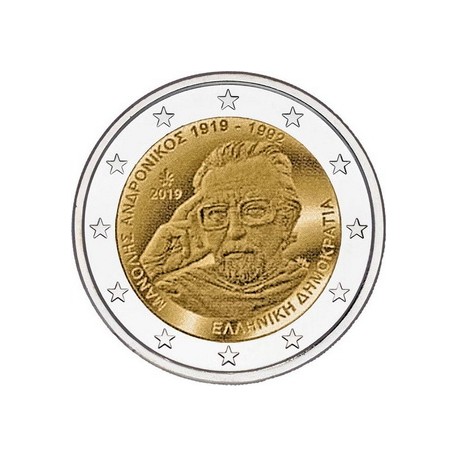 Grecia 2019 - 2€ 100º anniversario della nascita di Manolis Andronikos