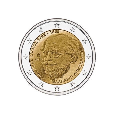 Grecia 2019 - 2€ 150º anniversario della morte di Andreas Kalvos
