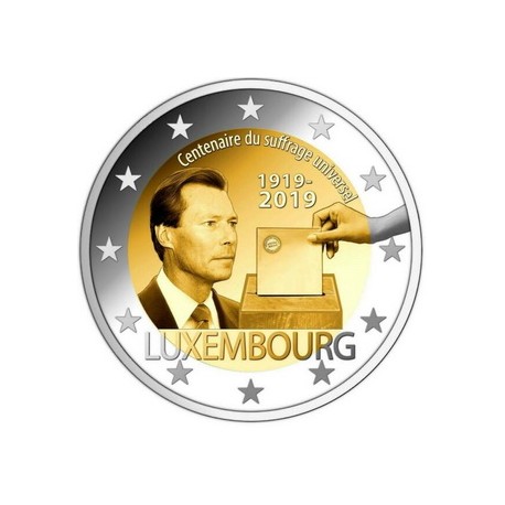 Lussemburgo 2019 - 2€ 100º Anniversario del Suffragio Universale in Lussemburgo
