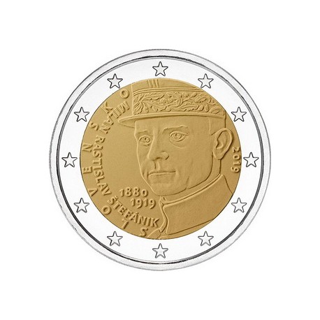 Slovacchia 2019 - 2€ 100º anniversario della morte di Milan Rastislav Štefánik