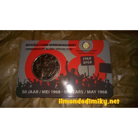 Belgio 2018 - 2€ 50º Anniversario della Rivolta Studentesca del Maggio 1968 - Lato Fiammingo