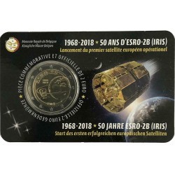 Belgio 2018 - 2€ 50º Anniversario del Lancio del Satellite ESRO-2B - Lato Francese