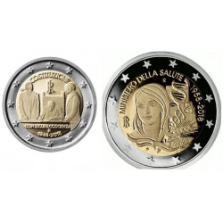 2 Euro  Commemorativi Italia 2018 Ministero della Salute+Costiutuzione Italiana