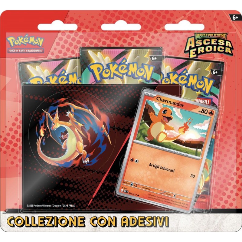 M2.5 Megaevoluzione Ascesa Eroica Collezione con Adesivi Charmander (IT)